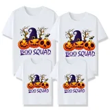 Halloween Matching Family Tops Exclusive Design Boo Squad Witch's Hat Pumpkins T-shirts