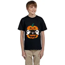 Halloween Kids Boy&Girl Tops Boo Pumpkin Two Ghosts T-shirts