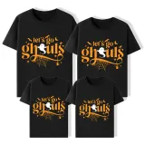 Halloween Matching Family Tops Exclusive Design Let's Go Ghouls T-shirts