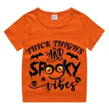 Halloween Kids Boy&Girl Tops Thick Thighs And Spooky Vibes T-shirts