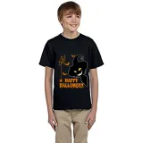 Halloween Kids Boy&Girl Tops Exclusive Design Witch Cat T-shirts