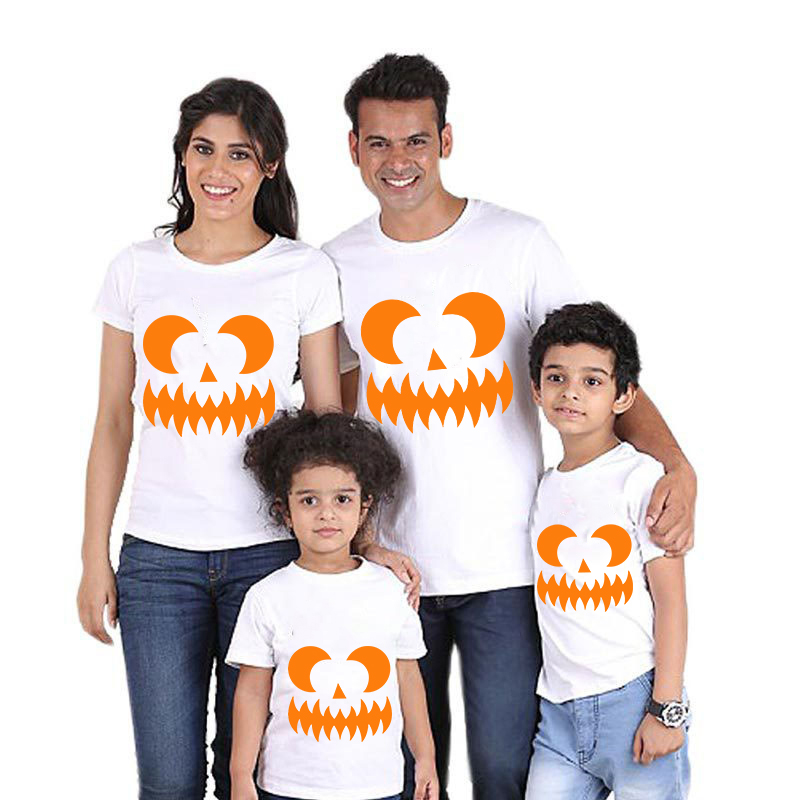 Halloween Matching Family Pajamas Exclusive Design Sawtooth Ghostface White T-shirts