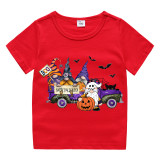 Halloween Kids Boy&Girl Tops Gnomies In The Car T-shirts