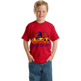 Halloween Kids Boy&Girl Tops Boo Squad Witch Hat Pumpkins T-shirts