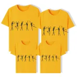 Halloween Matching Family Tops Exclusive Design Five Dancing Skeletons T-shirts