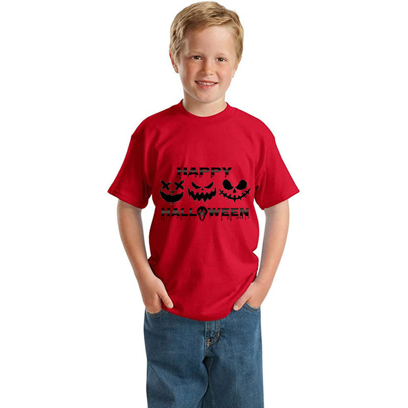 Halloween Kids Boy&Girl Pajamas Exclusive Design Ghost Faces T-shirts