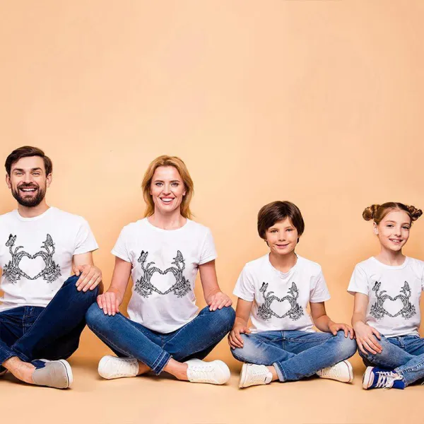 Halloween Matching Family Pajamas Exclusive Design Heart T-shirts