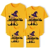 Halloween Matching Family Tops Exclusive Design Witch Hat Boots T-shirts