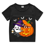 Halloween Kids Boy&Girl Tops Ghost With Pumpkin T-shirts