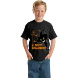 Halloween Kids Boy&Girl Tops Exclusive Design Witch Cat T-shirts