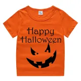 Halloween Kids Boy&Girl Tops Exclusive Design Pumpkin Ghost Face T-shirts