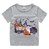 Halloween Kids Boy&Girl Tops Gnomies In The Car T-shirts