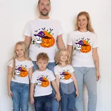 Halloween Matching Family Tops Exclusive Design Ghost With Pumpkin T-shirts