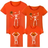 Halloween Matching Family Tops Exclusive Design Skeleton Pumpkin T-shirts