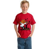 Halloween Kids Boy&Girl Tops Tomb Pumpkin T-shirts