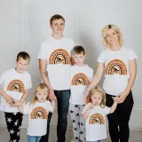 Halloween Matching Family Tops Exclusive Design Semi-circle Skull T-shirts