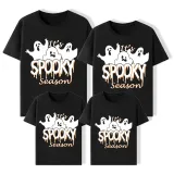 Halloween Matching Family Tops It's Spooky Season Ghosts Red T-shirts