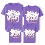 Halloween Matching Family Tops It's Spooky Season Ghosts Red T-shirts