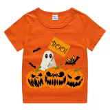 Halloween Kids Boy&Girl Tops Pumpkins Ghost Boo T-shirts