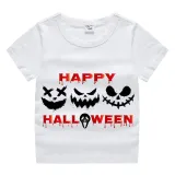 Halloween Kids Boy&Girl Tops Exclusive Design Ghost Faces T-shirts