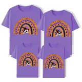 Halloween Matching Family Tops Exclusive Design Semi-circle Skull T-shirts
