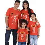Halloween Matching Family Tops Exclusive Design Skeleton Pumpkin T-shirts
