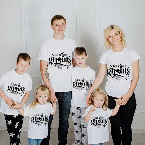 Halloween Matching Family Tops Exclusive Design Let's Go Ghouls T-shirts