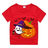 Halloween Kids Boy&Girl Tops Ghost With Pumpkin T-shirts