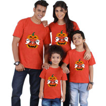Halloween Matching Family Pajamas Exclusive Design Pumpkin With Ghosts T-shirts