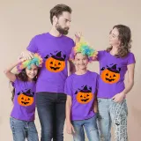 Halloween Matching Family Tops Exclusive Design Witch's Hat Pumpkin T-shirts