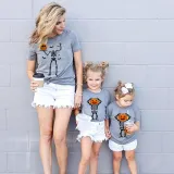 Halloween Matching Family Tops Exclusive Design Skeleton Pumpkin T-shirts