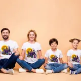 Halloween Matching Family Tops Exclusive Design The Castle And Witch T-shirts