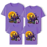 Halloween Matching Family Tops Exclusive Design The Castle And Witch T-shirts