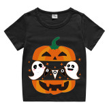 Halloween Kids Boy&Girl Tops Boo Pumpkin Two Ghosts T-shirts