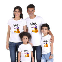 Halloween Matching Family Pajamas Exclusive Design Ghost With Pumpkins T-shirts