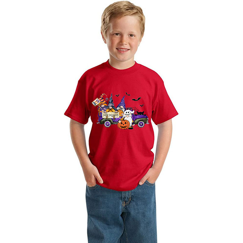 Halloween Kids Boy&Girl Pajamas Gnomies In The Car T-shirts