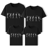 Halloween Matching Family Tops Exclusive Design Five Dancing Skeletons T-shirts