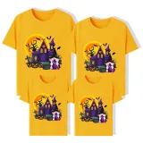 Halloween Matching Family Tops Exclusive Design The Castle And Witch T-shirts