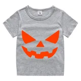 Halloween Kids Boy&Girl Tops Exclusive Design Pumpkin Ghostface T-shirts