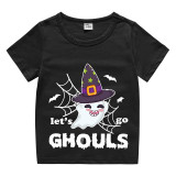 Halloween Kids Boy&Girl Tops Let's Go Ghouls Ghost T-shirts