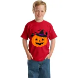 Halloween Kids Boy&Girl Tops Witch Hat Pumpkin Ghosts T-shirts