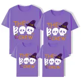Halloween Matching Family Tops Exclusive Design The Boo Crew Skulls T-shirts