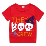 Halloween Kids Boy&Girl Tops Exclusive Design The Boo Crew Skulls T-shirts