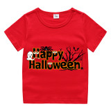 Halloween Kids Boy&Girl Tops Happy Halloween Word Art T-shirts