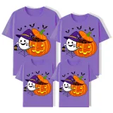 Halloween Matching Family Tops Exclusive Design Ghost With Pumpkin T-shirts