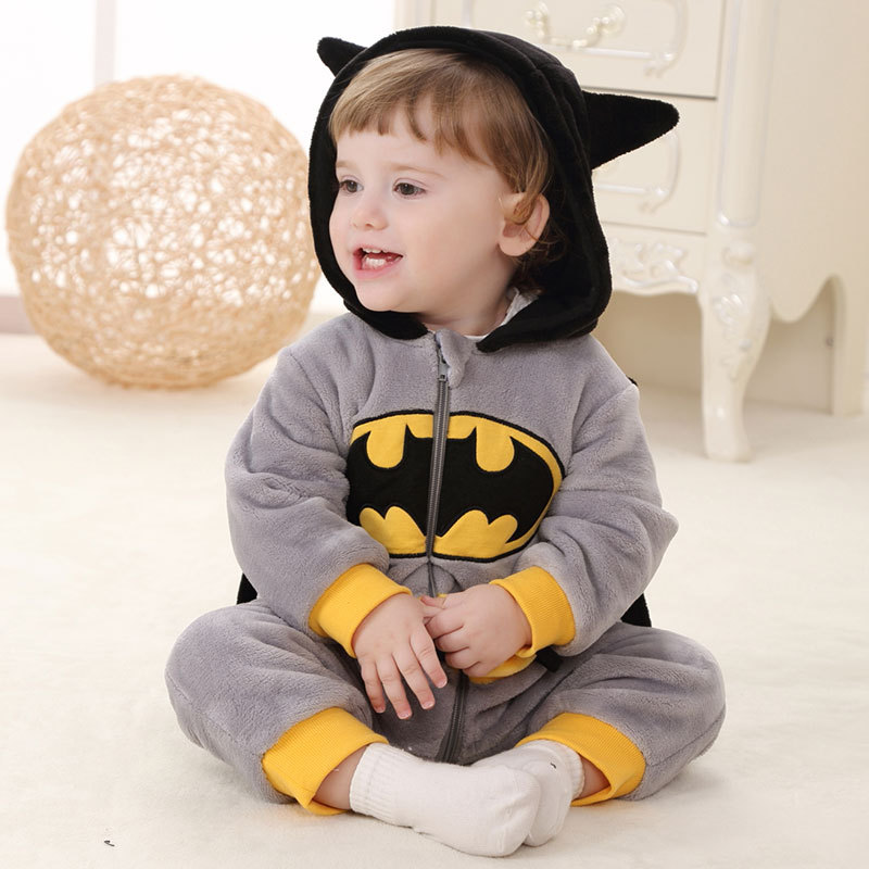 Baby Grey Bat Onesie Kigurumi Pajamas Halloween Costumes Cosplay for Unisex Babys
