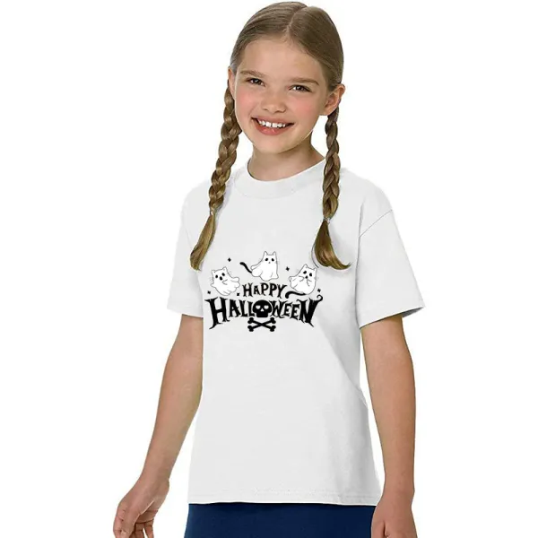Halloween Kids Boy&Girl Tops Exclusive Design Three Ghosts T-shirts