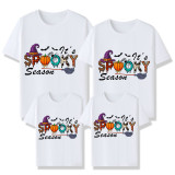 Halloween Matching Family Tops It's Spooky Season Word Art T-shirts