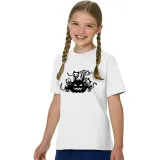 Halloween Kids Boy&Girl Tops Three Cats With Pumpkin T-shirts