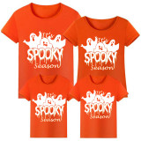 Halloween Matching Family Tops It's Spooky Season Ghosts Red T-shirts